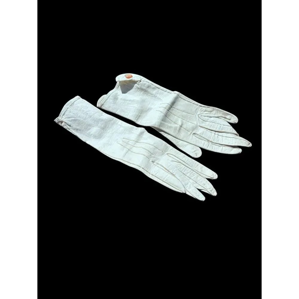 Vintage Bush & Bull Leather Gloves Very Soft Small Size Victorian Fairy Shabby